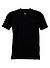 T-Shirt, Baumwoll-Stretch, schwarz - schwarz-silber