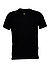 T-Shirt, Baumwoll-Stretch, schwarz - schwarz-gold