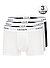 Trunks, Baumwoll-Stretch, grau-weiß-schwarz - schwarz-weiß-grau