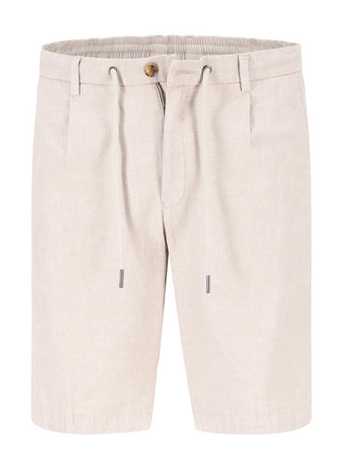 Shorts, Baumwolle-Leinen, beige