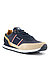 Sneaker Hendfor, Veloursleder-Textil, navy - navy
