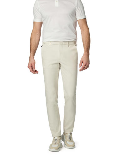 Chino Kaito, Slim Fit, Baumwolle, creme