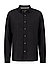 Hemd Roma, Shaped Fit, Reines Leinen, schwarz - schwarz