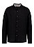 Hemd Ancona, Shaped Fit, Reines Leinen, schwarz - schwarz