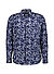 Hemd Roma, Shaped Fit, Baumwolle-Leinen, marine floral - marine