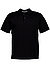Polo-Shirt, mercerisierte Baumwolle, schwarz - schwarz