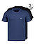 T-Shirts, Baumwolle, blau-schwarz - blau-navy