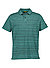 Polo-Shirt, Baumwoll-Jersey, grün meliert - grün