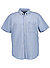 Kurzarmhemd, Regular Fit, Leinen-Baumwolle, blau - blau