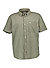Kurzarmhemd, Regular Fit, Baumwolle, khaki gestreift - khaki