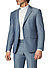 Sakko Aidan, Slim Fit, Mikrofaser-Stretch, blau meliert - blau