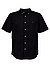 Kurzarmhemd, Regular Fit, Baumwolle, schwarz - schwarz