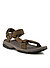 Sandalen, Textil, braun - dark olive