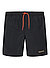 Badeshorts, Mikrofaser, schwarz - schwarz