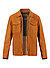 Lederjacke, Ziegenvelours halbgefüttert, cognac - cognac