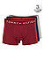 Trunks, Baumwoll-Stretch, bordeaux-navy-grau - bordeaux-grau-blau