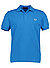 Polo-Shirt, Baumwoll-Piqué, blau - blau-ecru