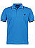 Polo-Shirt, Baumwoll-Piqué, blau - blau-ecru-navy