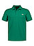 Polo-Shirt, Baumwoll-Piqué, grün - grün-ecru