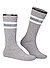 Socken, Baumwoll-Stretch, grau meliert - grau