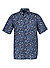 Kurzarmhemd, Comfort Fit, Baumwolle, marine-bleu gemustert - marine