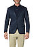Sakko, Slim Fit, Jersey halbgefüttert, navy meliert - navy