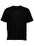 T-Shirt, Baumwolle, schwarz - schwarz