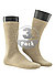 Socken, Schurwolle-Baumwolle, beige meliert - beige