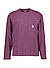 Longsleeve, Baumwolle, aubergine - aubergine