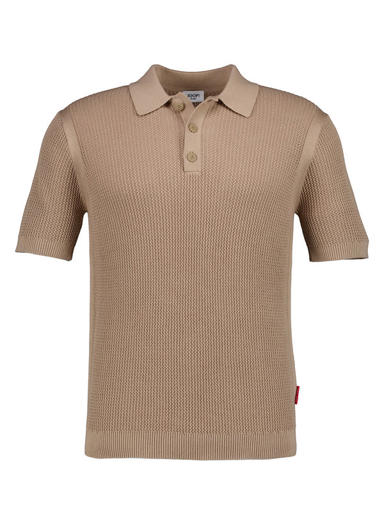 Polo-Shirt Vincono, Baumwoll-Strick, braun