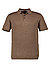 Polo-Shirt Maliosor, Leinen-Strick, braun meliert - braun