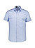Kurzarmhemd, Body Fit, Baumwoll-Stretch, bleu - bleu
