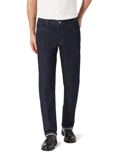 Jeans Dean, Regular Fit, Baumwol-Stretch, marine