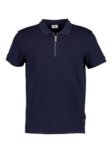Zip-Polo Aleandro, Baumwoll-Jersey, dunkelblau
