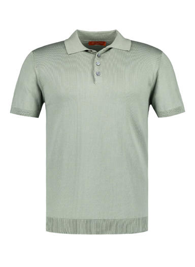 Polo-Shirt, Strick, salbei