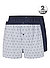 Boxershorts, Baumwolle, navy-hellblau - blau