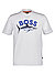 T-Shirt Bossfish, Baumwolle, weiß-blau - weiß-blau