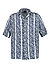 Kurzarmhemd Lapisy, Comfort Fit, Viskose, weiß-blau gemustert - weiß-blau