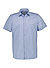 Kurzarmhemd, Body Fit, Baumwoll-Stretch, blau gemustert - blau
