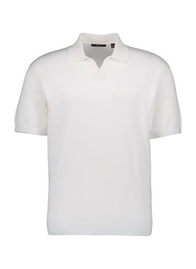 Polo-Shirt, Baumwoll-Jersey, weiß