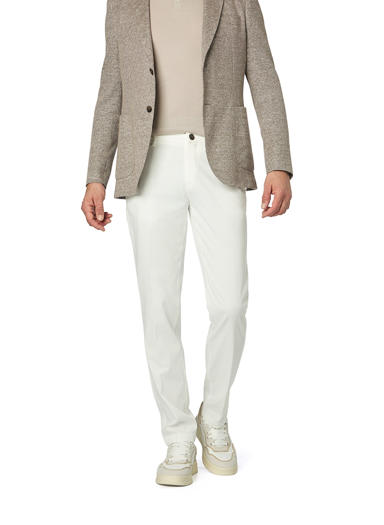 Hose Marcello, Slim Fit, Baumwolle, white