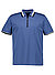 Zip-Polo, Baumwoll-Piqué Coolmax®, rauchblau - rauchblau