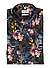 Hemd, Body Fit, Baumwolle, marine floral - marine