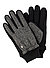 Handschuhe, Material-Mix Fleece gefüttert, schwarz - schwarz