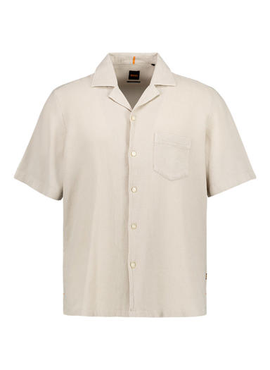 Kurzarmhemd Rayer, Regular Fit, Baumwolle, beige