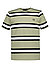 T-Shirt, Baumwolle, oliv-schwarz gestreift - olivgrün