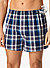Boxershorts, Baumwoll-Jersey, blau-weiß - weiß-blau