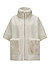 Cape-Weste zum Wenden in Fake Fur mit Print-Velours gebondet - creme