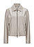 Lederjacke MSNylah in kastiger Silhouette mit Jersey bondiert - creme