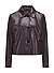 Lederjacke MSDalila in gerader Schnittführung - dunkelbraun